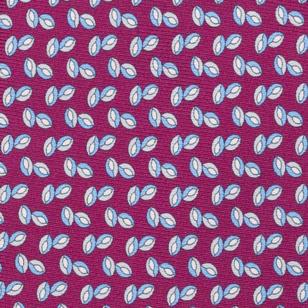 Cravatta 3 pieghe in Seta, Micro Fantasia, Magenta - JA056336-12