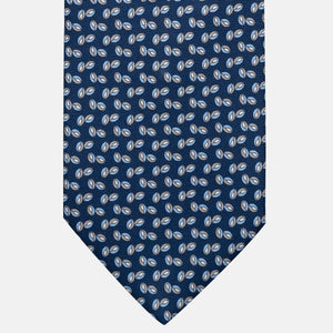 Cravatta 3 pieghe in Seta, Micro Fantasia, Blu Grigio - JA056336-2