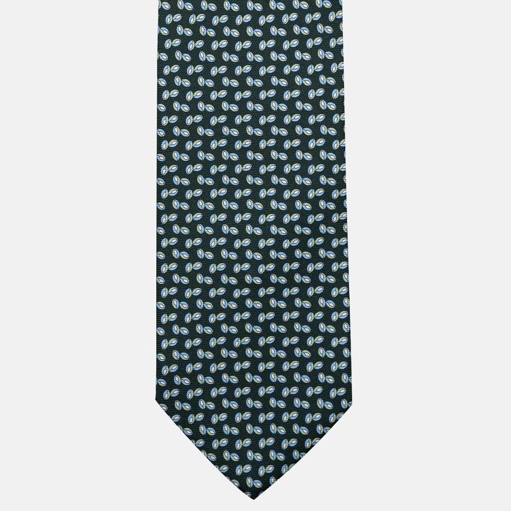 Cravatta 3 pieghe in Seta, Micro Fantasia, Verdone - JA056336-5