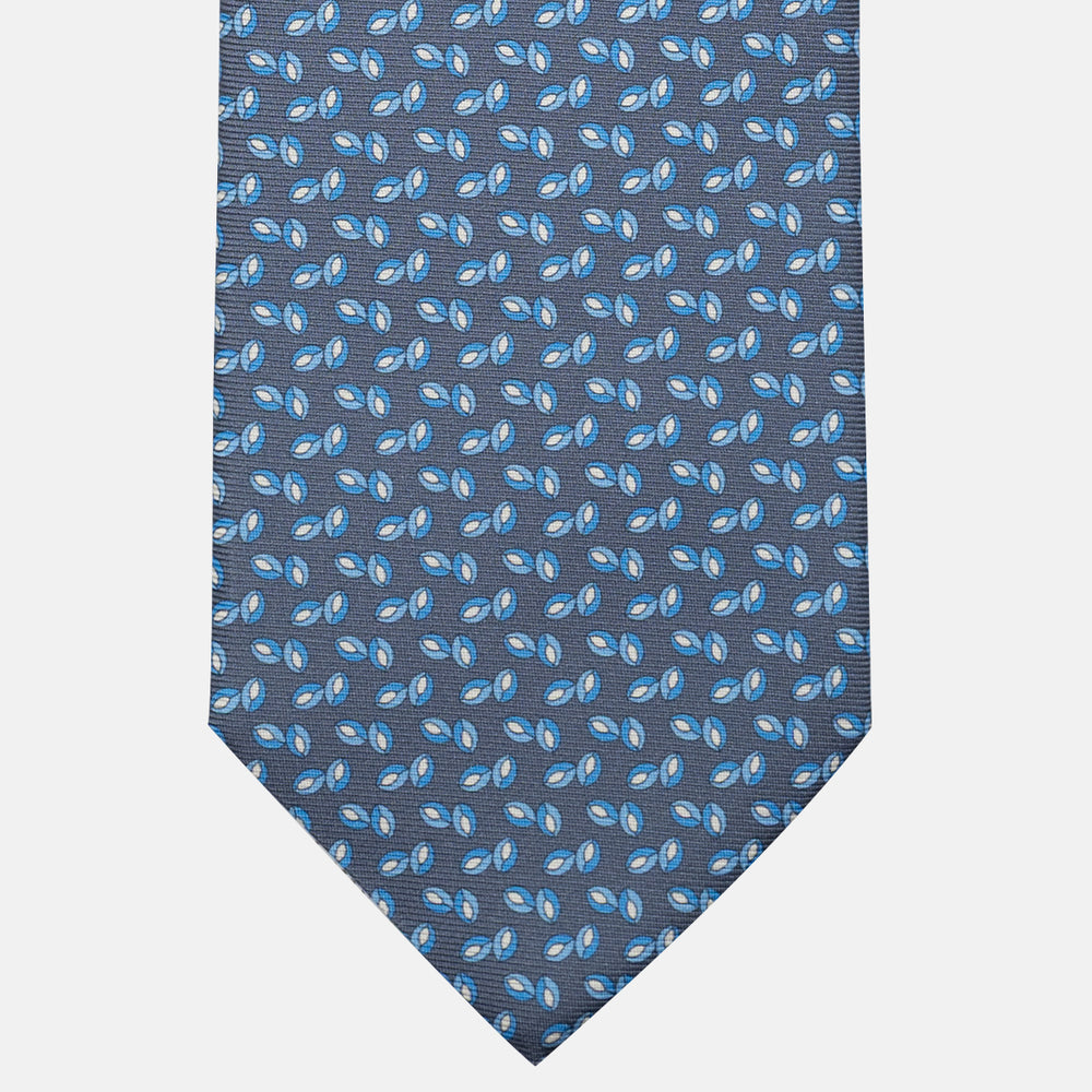 Cravatta 3 pieghe in Seta, Micro Fantasia, Grigio - JA056336-7