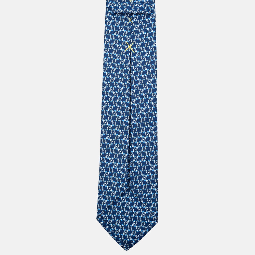 7-Fold Silk Tie with Floral Pattern in Light Blue - JA056337-11