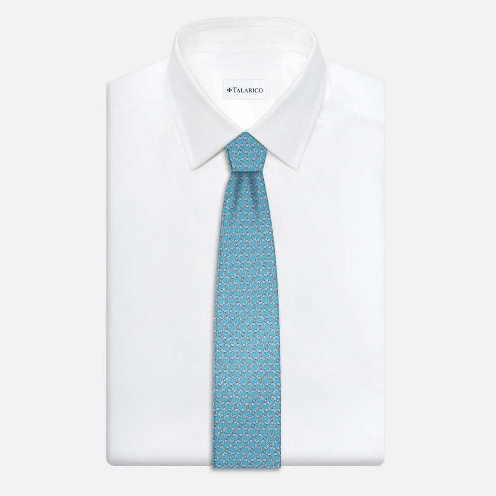 3-Fold Silk Tie, Floral Pattern, Poolside - JA056337-5