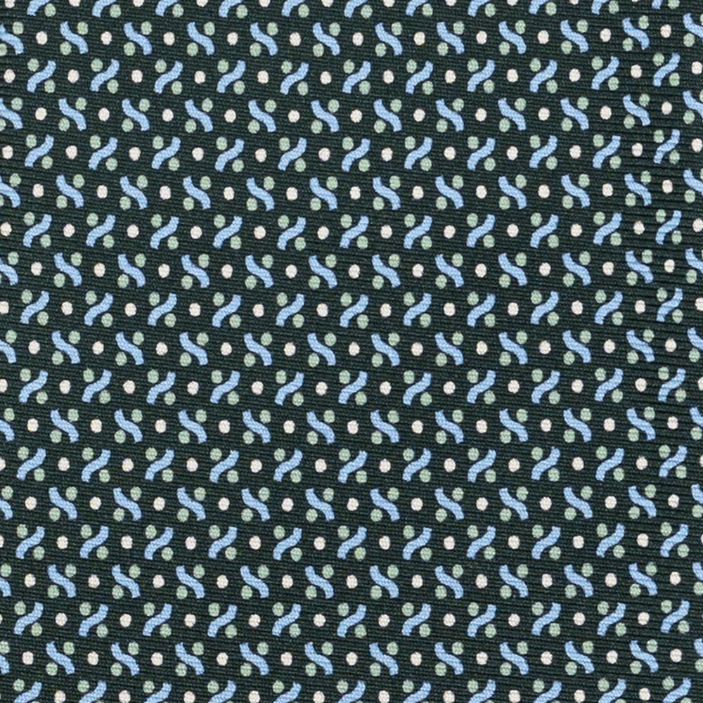 Cravatta 3 pieghe in Seta, Fantasia Geometrica, Verdone - JA056664-2