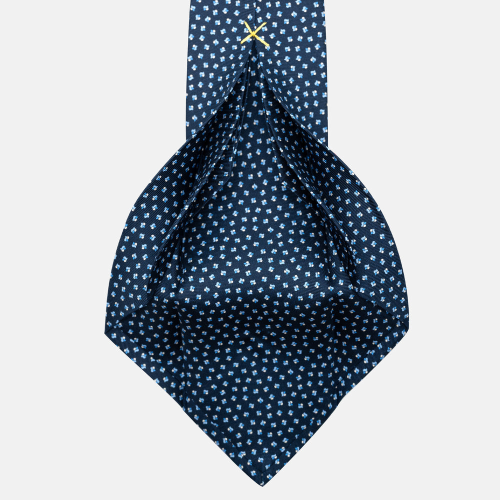 7-Fold Silk Tie in Micro Pattern in Light Blue - JA056667-10