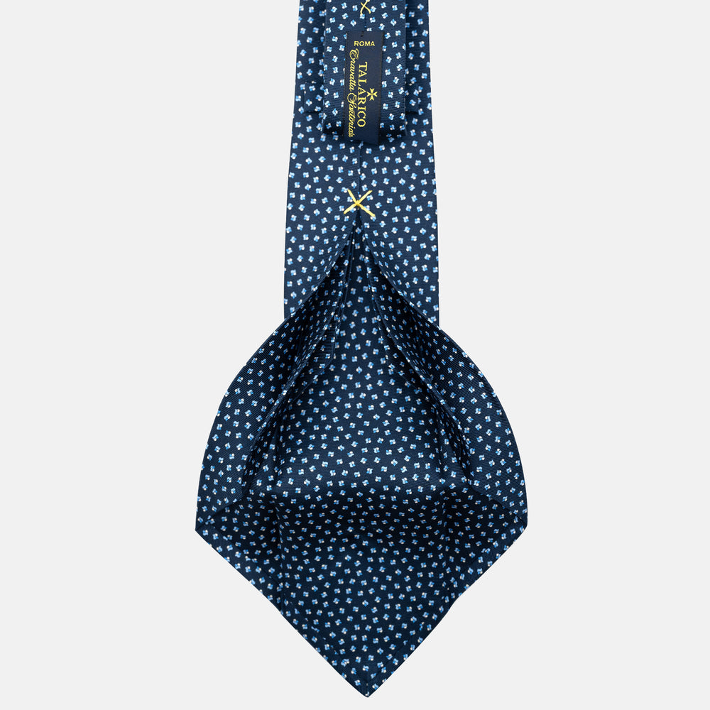 7-Fold Silk Tie in Micro Pattern in Light Blue - JA056667-10