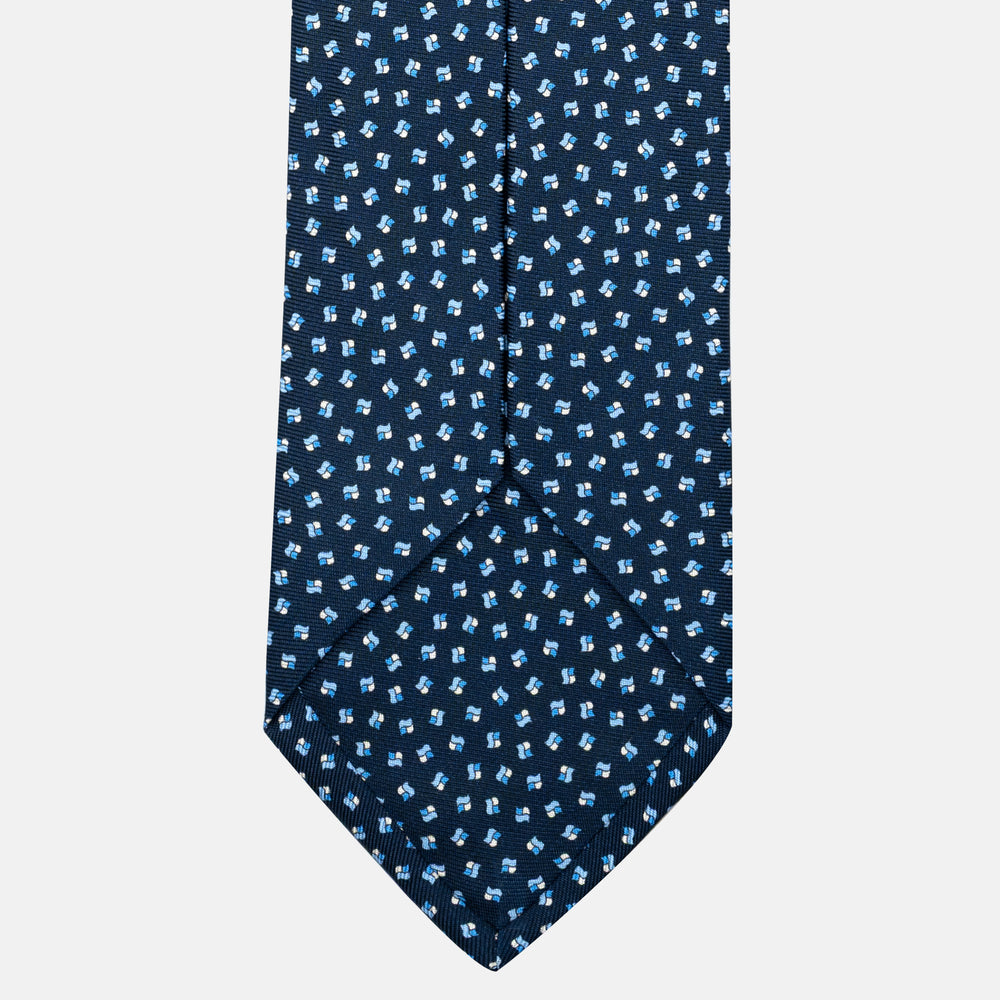 7-Fold Silk Tie in Micro Pattern in Light Blue - JA056667-10