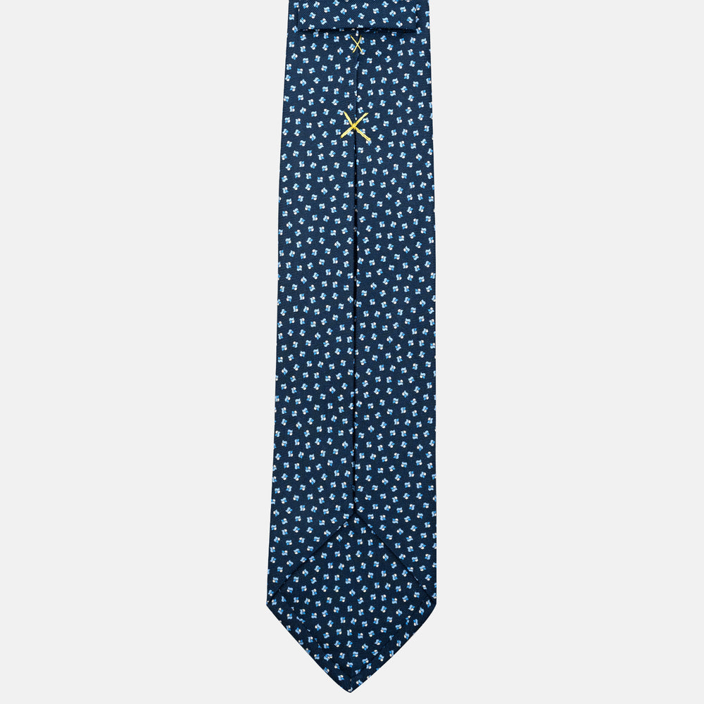 7-Fold Silk Tie in Micro Pattern in Light Blue - JA056667-10