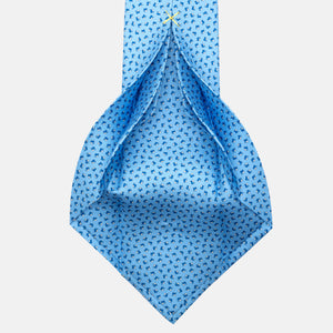 7-Fold Silk Tie in Micro Sky Blue Pattern - JA056667-5