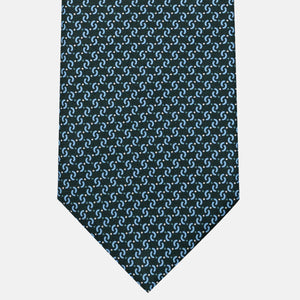 Cravatta 3 pieghe in Seta, Fantasia Geometrica, Verdone - JA056669-6