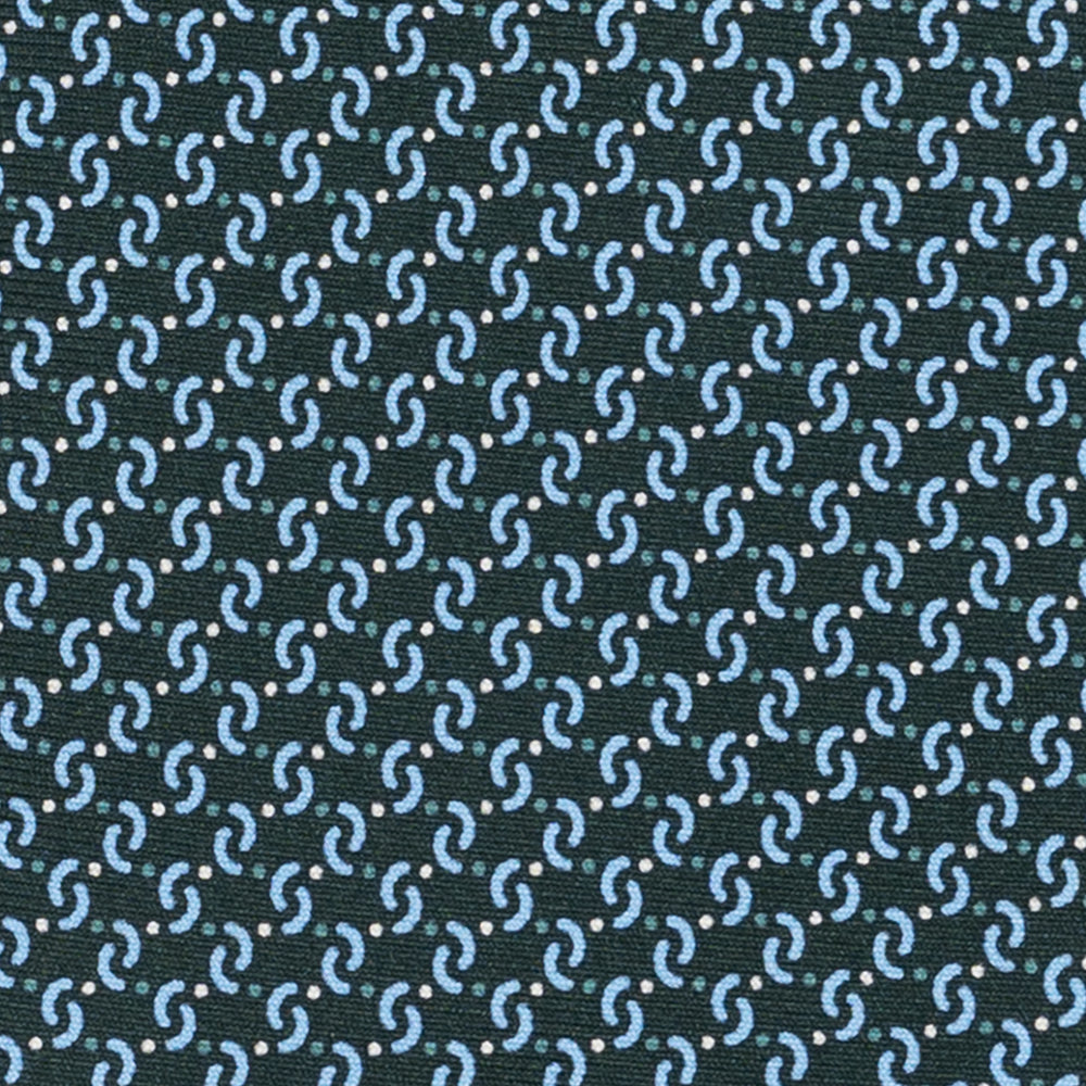 Cravatta 3 pieghe in Seta, Fantasia Geometrica, Verdone - JA056669-6