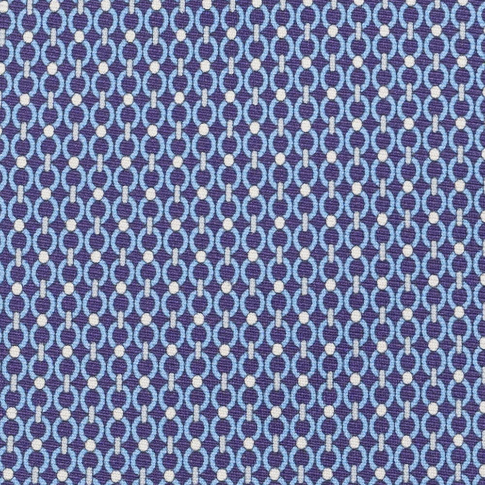 Cravatta 3 pieghe in Seta, Fantasia Concatenata, Viola - JA056672-7