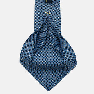 Cravatta 5 pieghe in seta Fantasia Concatenata Blu Celeste - JA056672-8