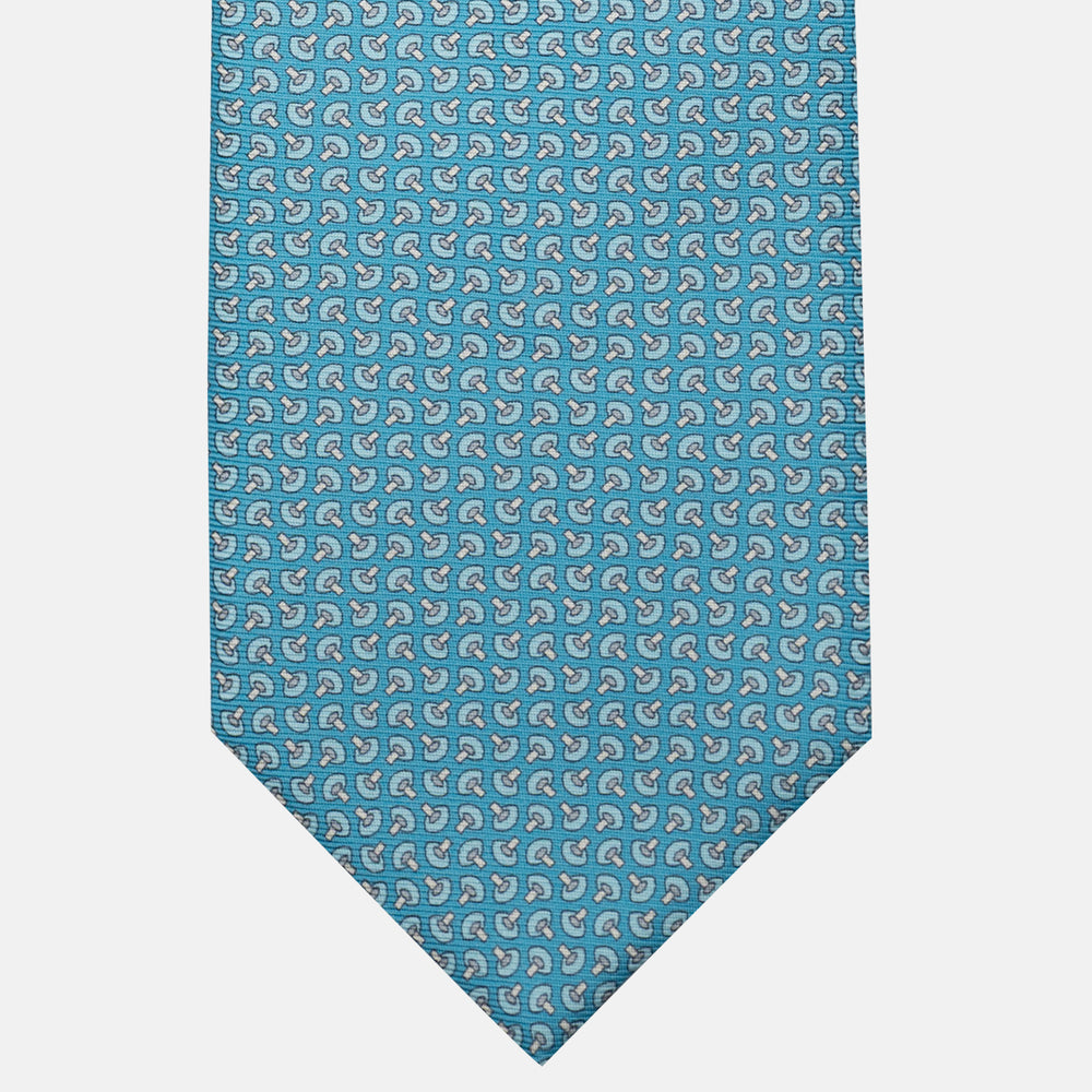 Cravatta 3 pieghe in Seta, Micro Fantasia, Piscina - JA056676-12
