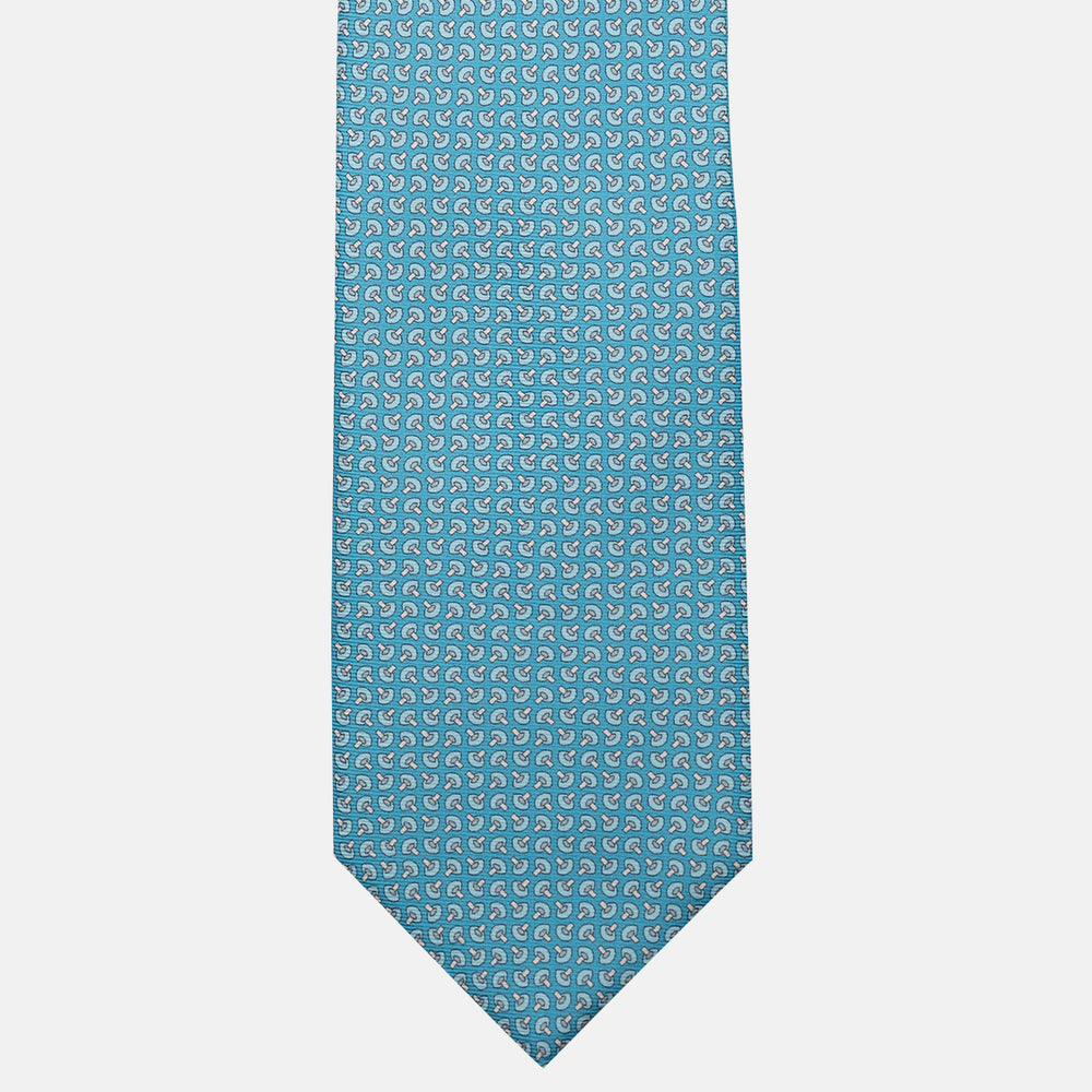 Cravatta 3 pieghe in Seta, Micro Fantasia, Piscina - JA056676-12