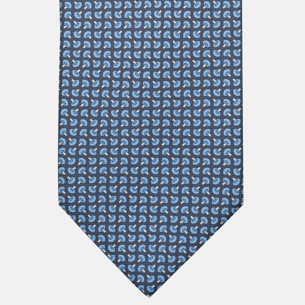 Cravatta 3 pieghe in Seta, Micro Fantasia, Grigio - JA056676-4