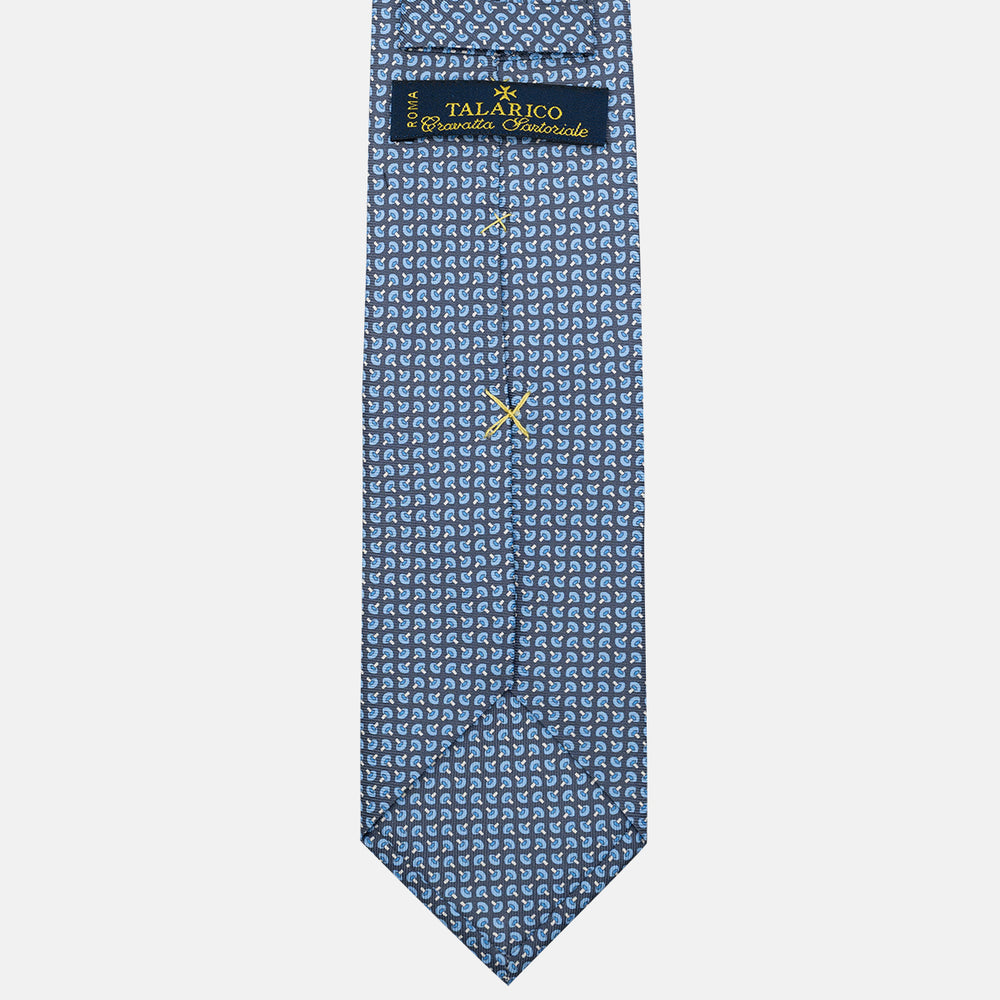 Cravatta 3 pieghe in Seta, Micro Fantasia, Grigio - JA056676-4