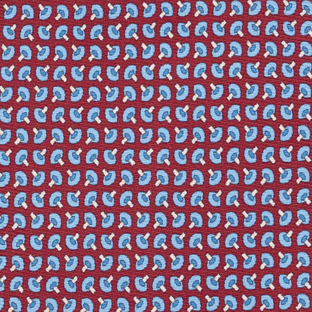 Cravatta 3 pieghe in Seta, Micro Fantasia, Bordeaux - JA056676-6