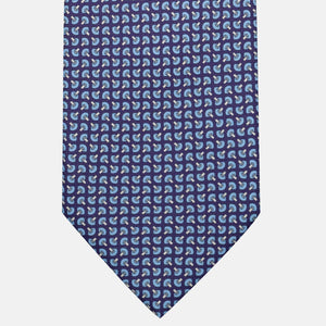 Cravatta 3 pieghe in Seta, Micro Fantasia, Viola - JA056676-7