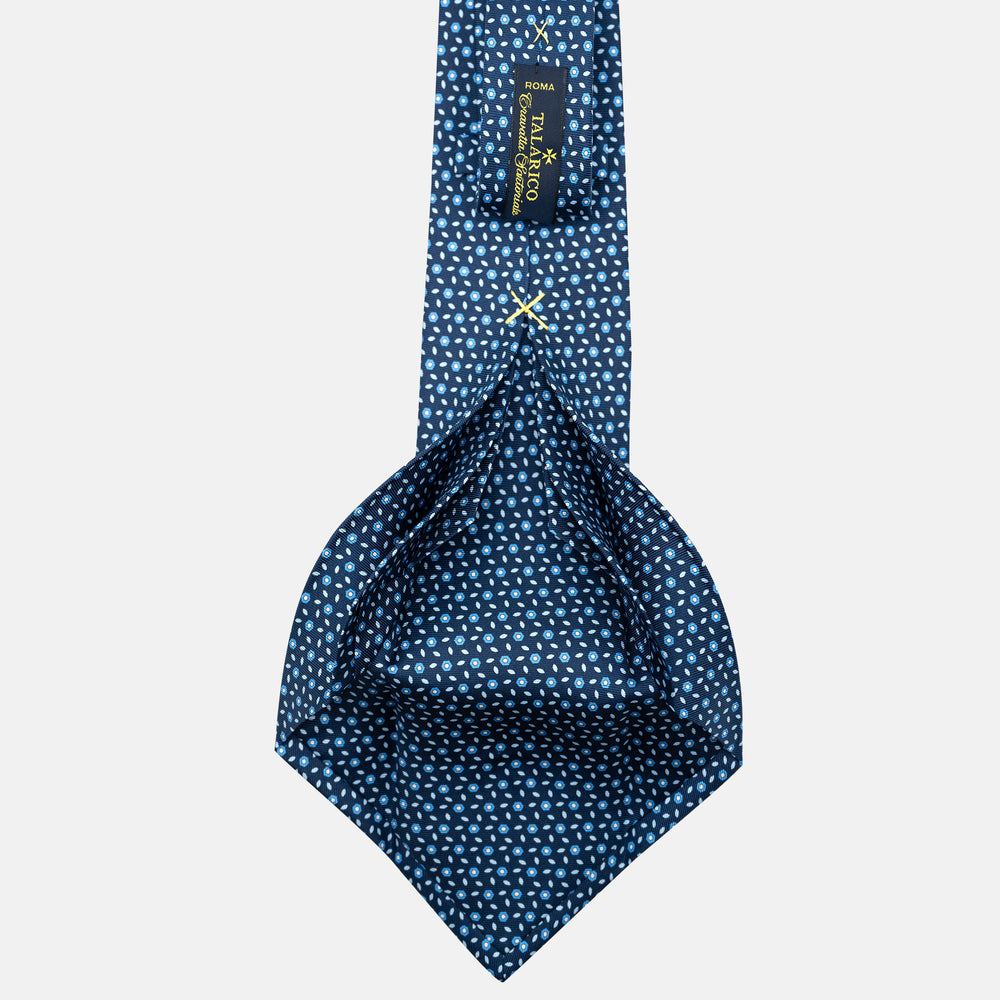 7-Fold Silk Tie with Floral Pattern in Light Blue - JA057079-9