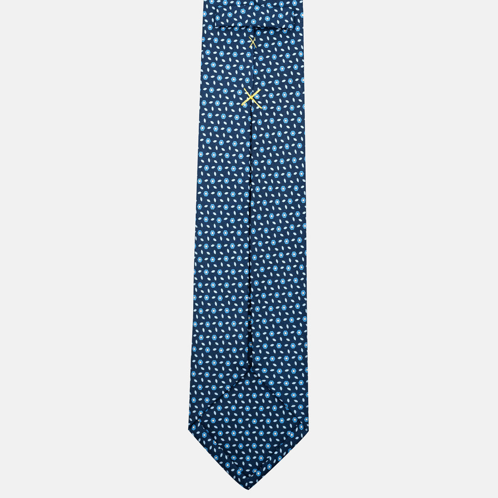 7-Fold Silk Tie with Floral Pattern in Light Blue - JA057079-9