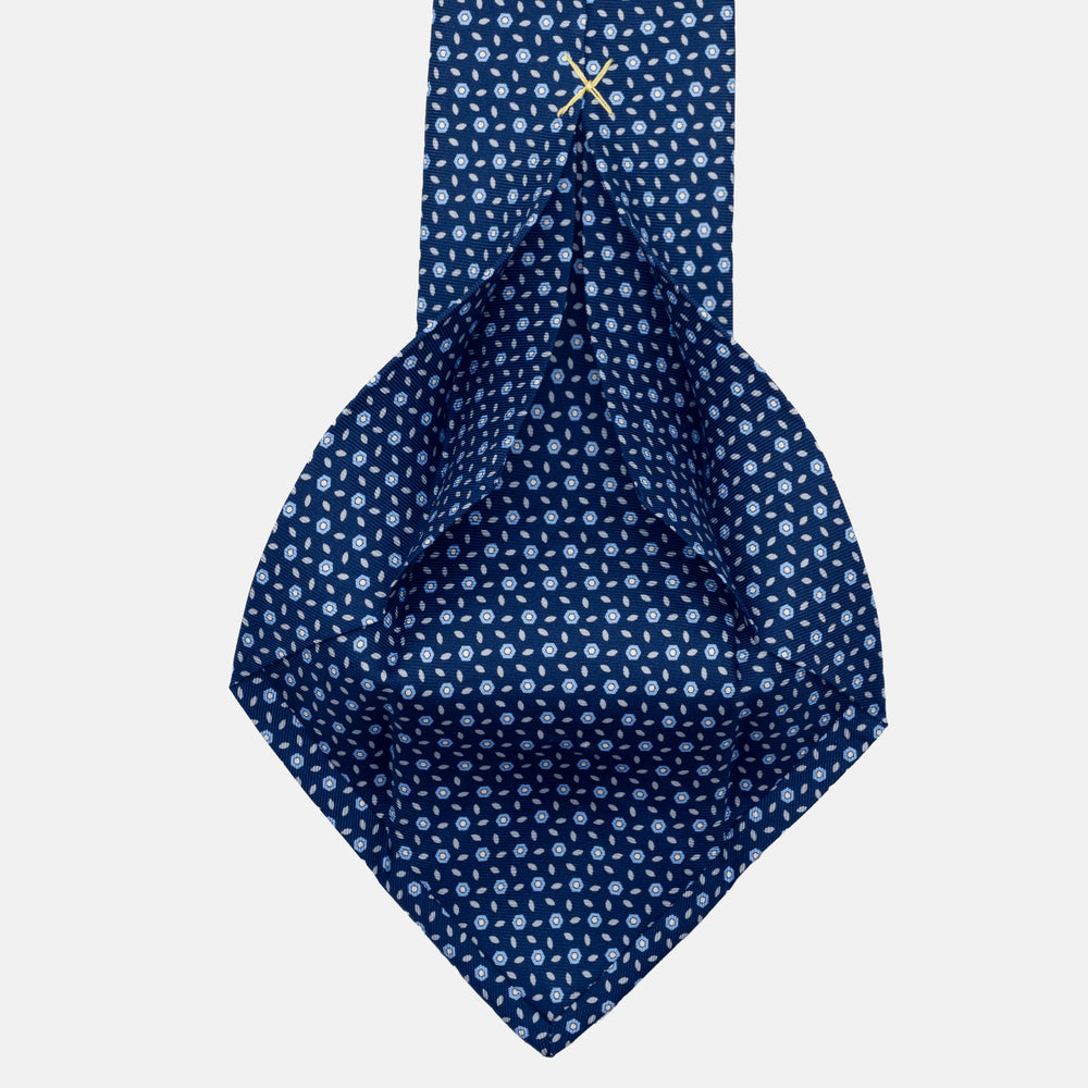 Cravatta 5 pieghe in seta Fantasia Floreale, Azzurro Celeste - JA057079