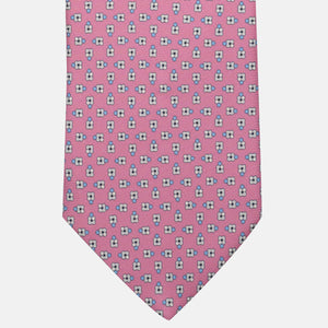 Cravatta 3 pieghe in Seta, Fantasia Floreale, Rosa - JA057247-6