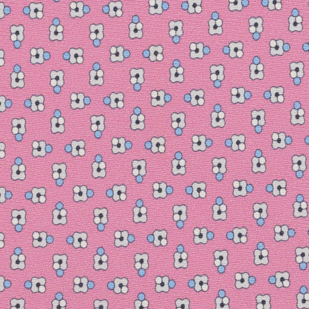 Cravatta 3 pieghe in Seta, Fantasia Floreale, Rosa - JA057247-6