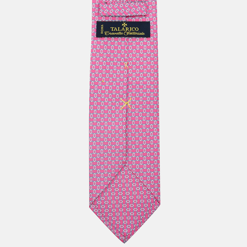 3-Fold Silk Tie, Chain Pattern, Pink - JA058625_6