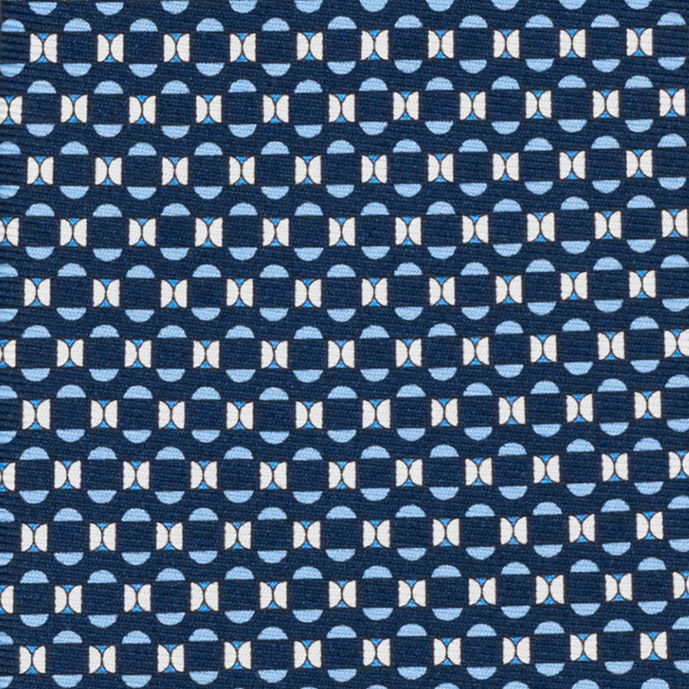 3-Fold Silk Tie, Geometric Pattern, Sky Blue - JA058625_8 T