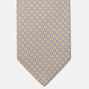 Cravatta 3 pieghe in Seta, Fantasia Geometrica, Giallo - JA058626_5