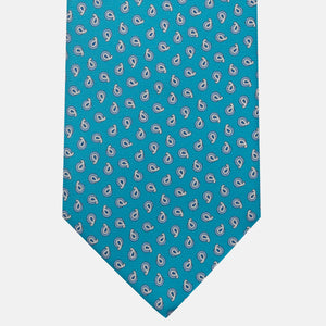 3-Fold Silk Tie, Micro Pattern, Light Blue - JA058631_2