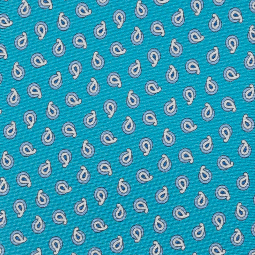 3-Fold Silk Tie, Micro Pattern, Light Blue - JA058631_2