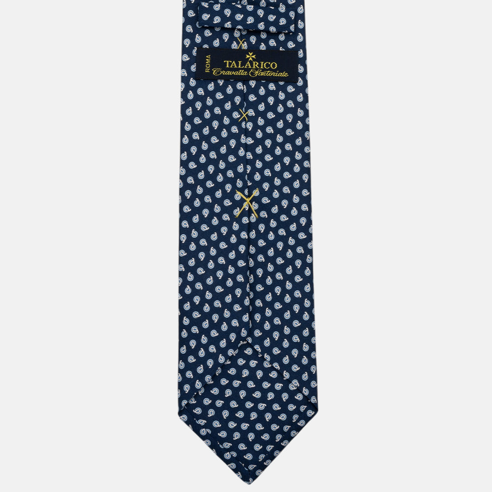 Cravatta 3 pieghe in Seta, Micro Fantasia, Blu Celeste - JA058631_3