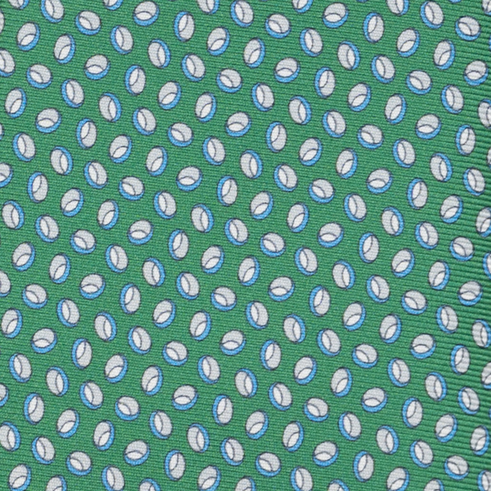 3-Fold Silk Tie, Micro Pattern, Green - JA058632_10