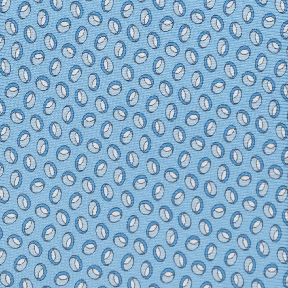 3-Fold Silk Tie, Micro Pattern, Light Blue - JA058632_2