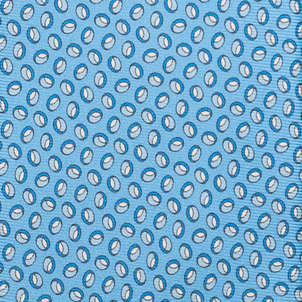 3-Fold Silk Tie, Micro Pattern, Light Blue - JA058632_2 T