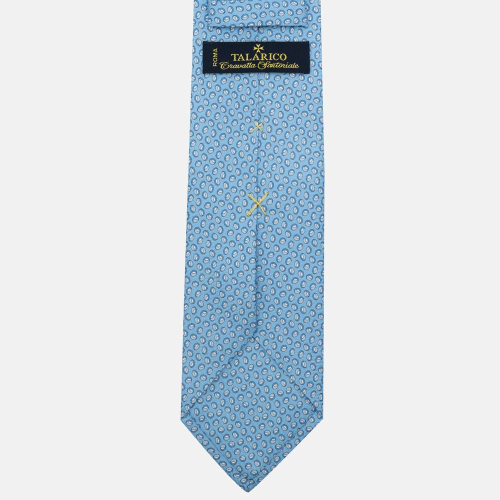 3-Fold Silk Tie, Micro Pattern, Light Blue - JA058632_2