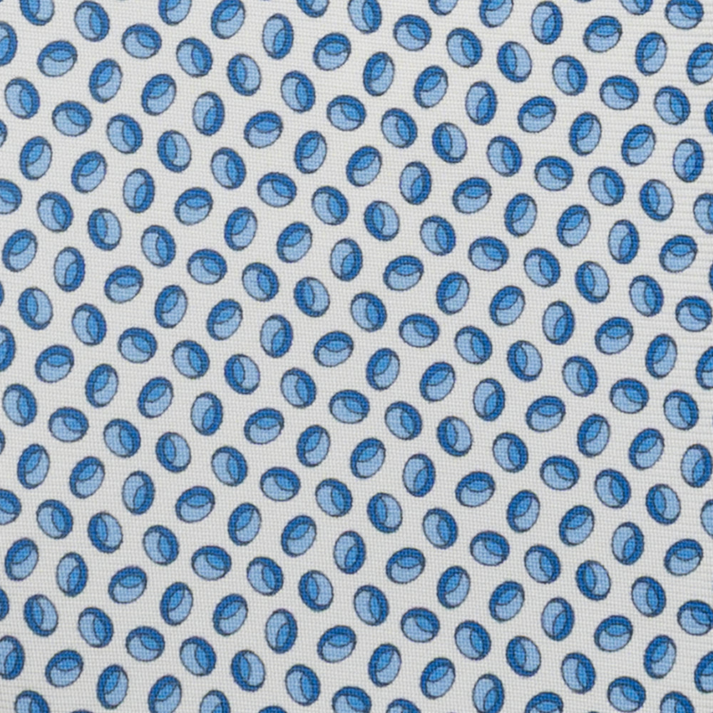 3-Fold Silk Tie, Micro Pattern, White - JA058632_3