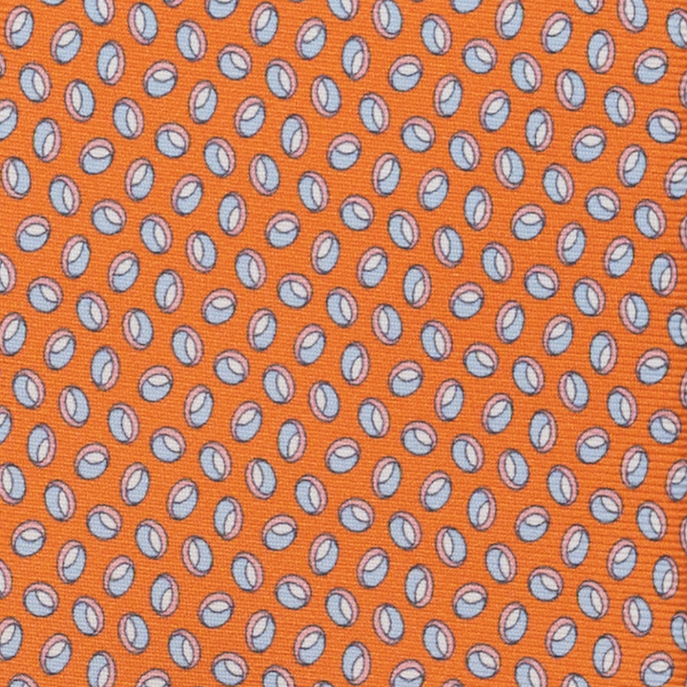3-Fold Silk Tie, Micro Pattern, Light Orange - JA058632_4