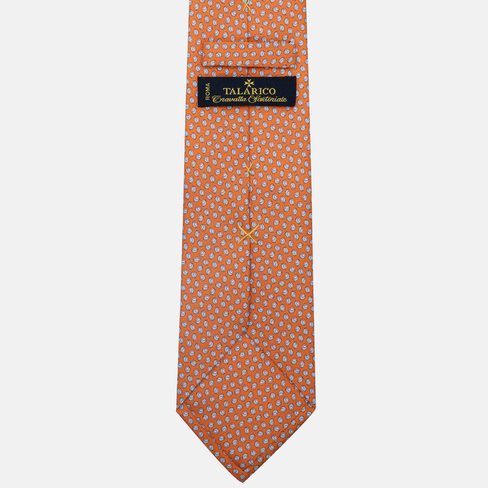 3-Fold Silk Tie, Micro Pattern, Light Orange - JA058632_4