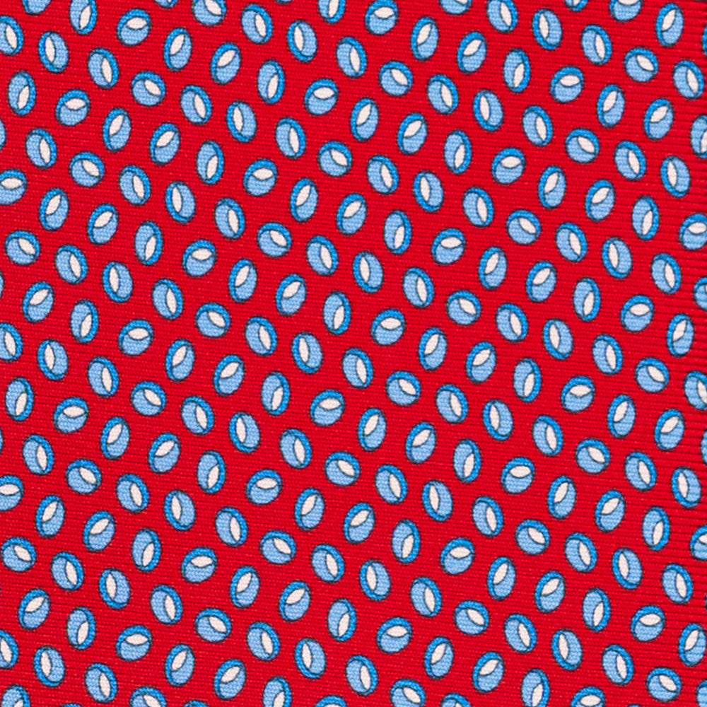 Cravatta 3 pieghe in Seta, Micro Fantasia, Rosso - JA058632_6 T