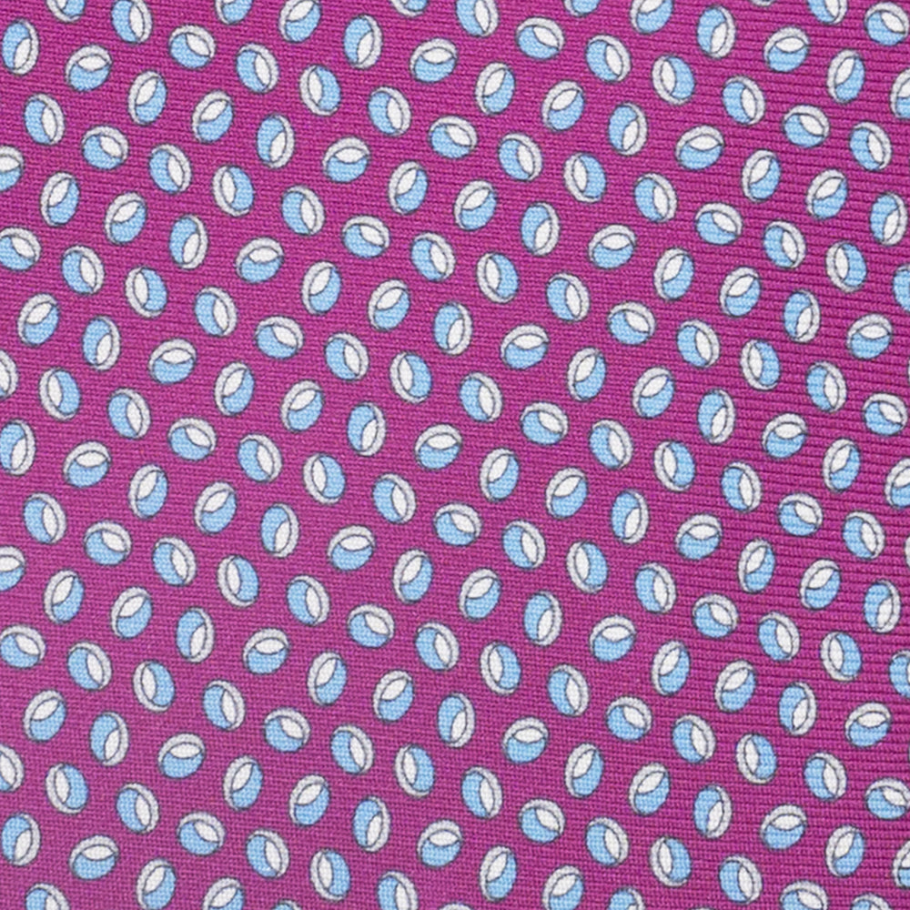 3-Fold Silk Tie, Micro Pattern, Magenta - JA058632_7