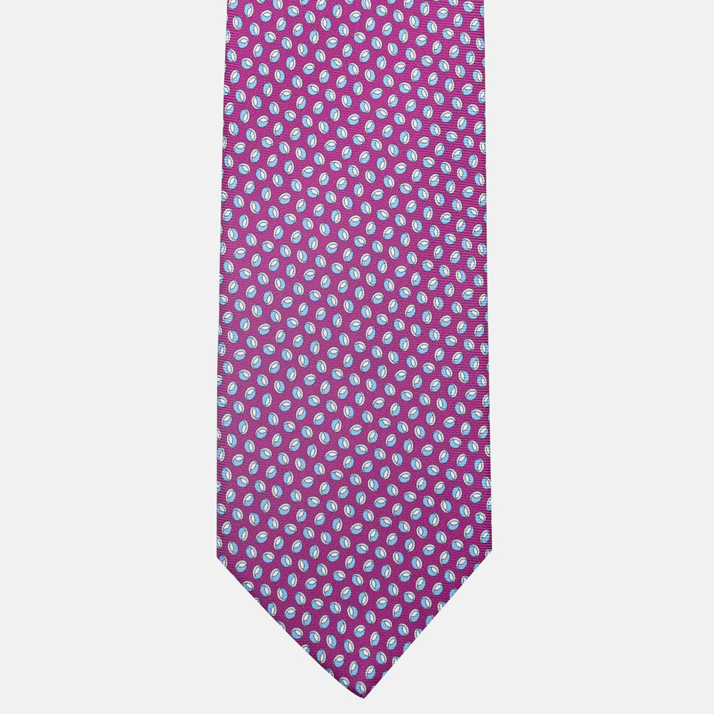 3-Fold Silk Tie, Micro Pattern, Magenta - JA058632_7