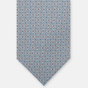 Silk 3-Fold Tie, Micro Pattern, Grey - JA058635_10 T