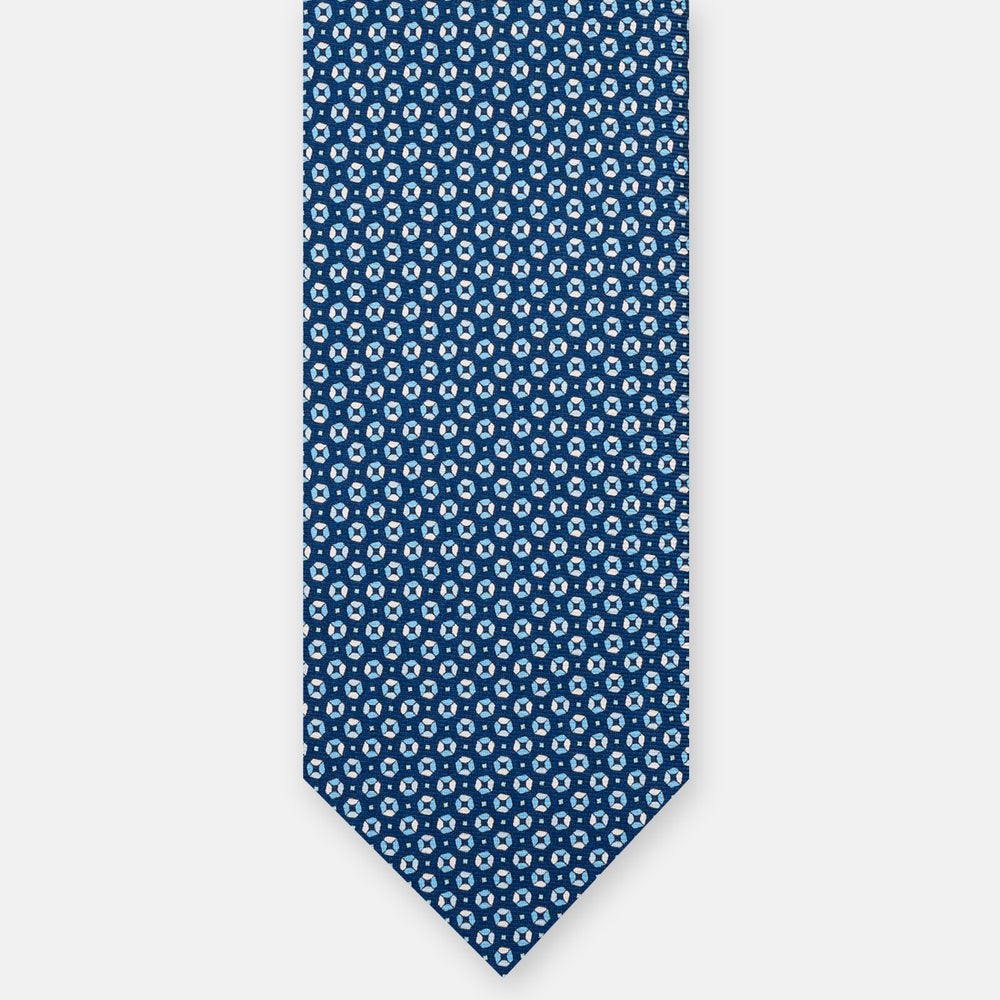 3-Fold Silk Tie, Micro Pattern, Light Blue - JA058635_12 T
