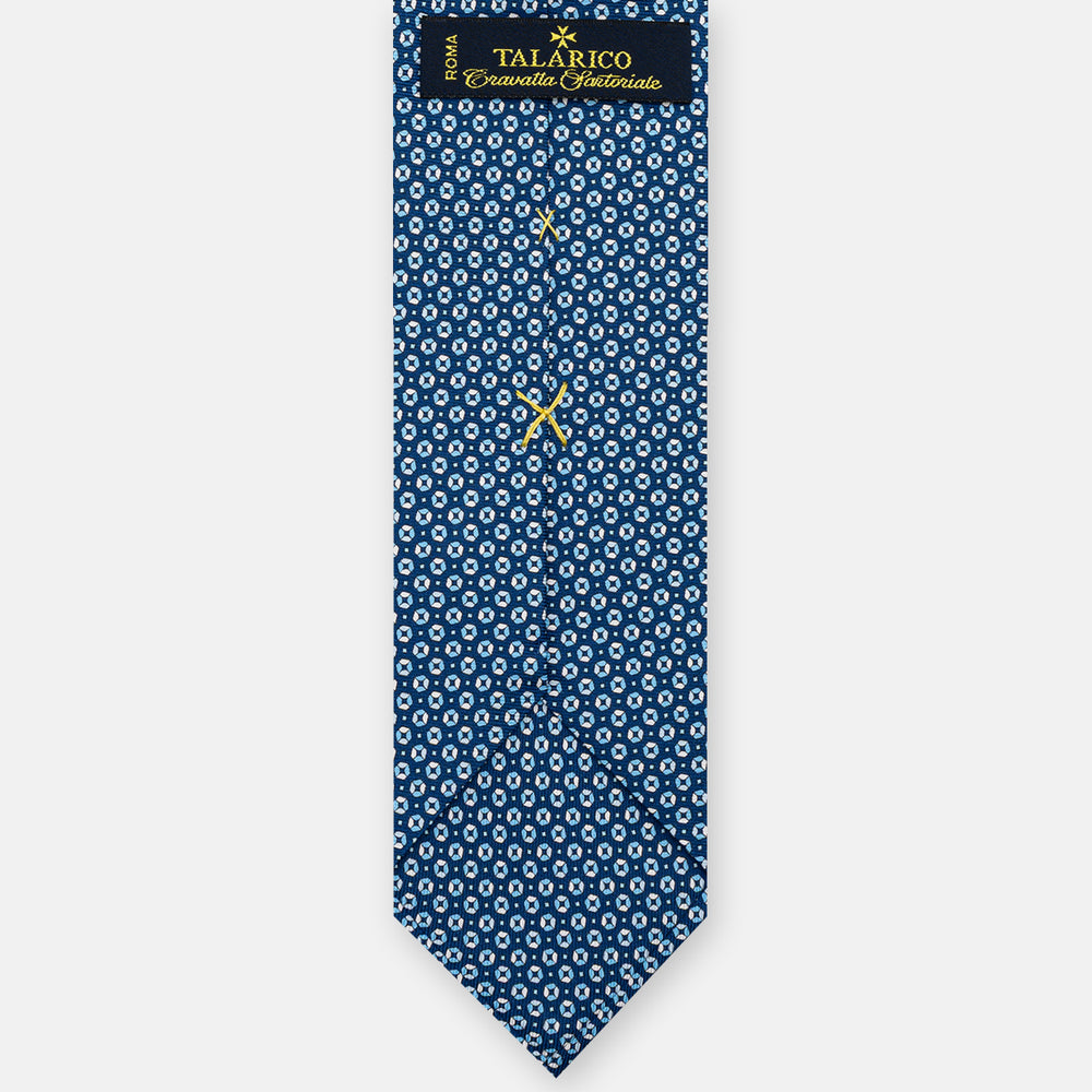 3-Fold Silk Tie, Micro Pattern, Light Blue - JA058635_12 T