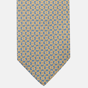 Cravatta 3 pieghe in Seta, Micro Fantasia, Giallo - JA058635_7