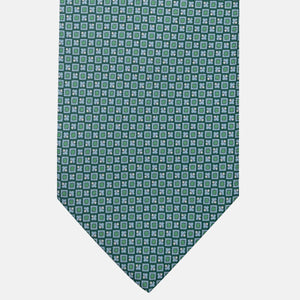 Cravatta 3 pieghe in Seta, Micro Fantasia, Verde - JA059576_4