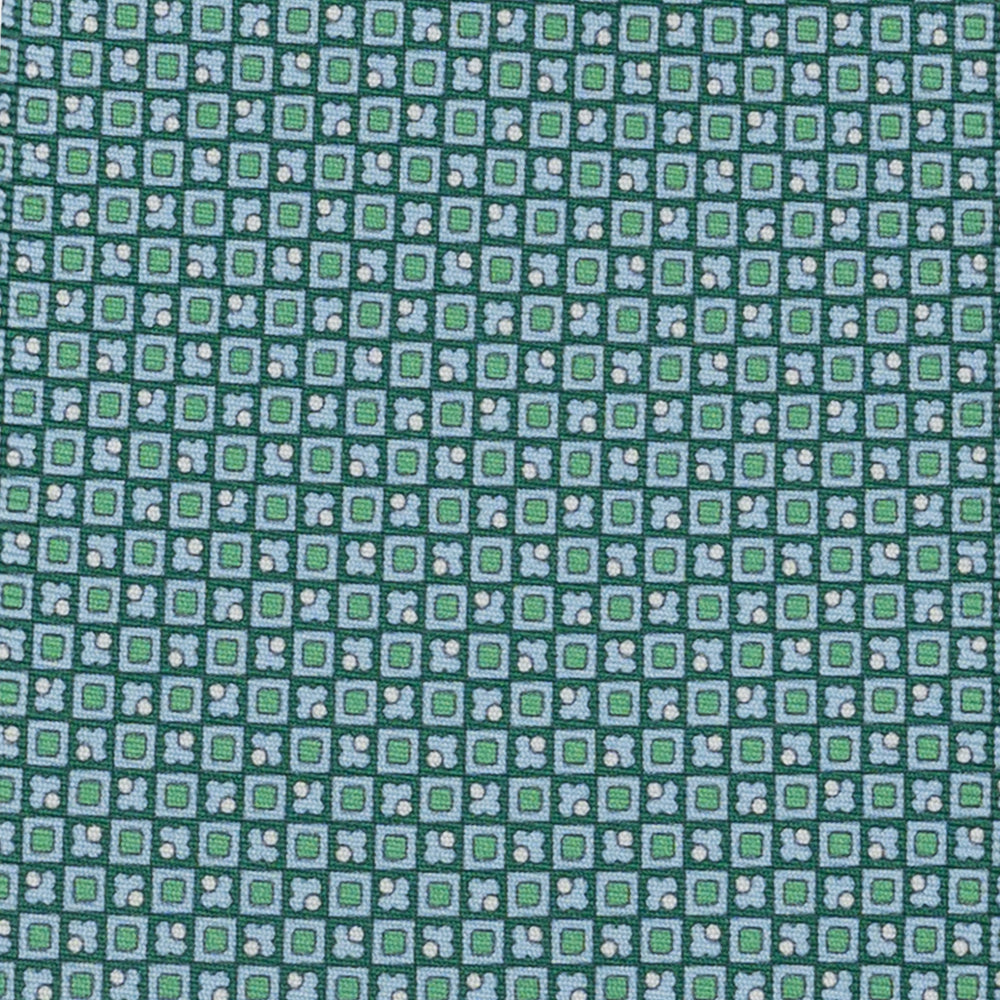 3-Fold Silk Tie, Micro Pattern, Green - JA059576_4