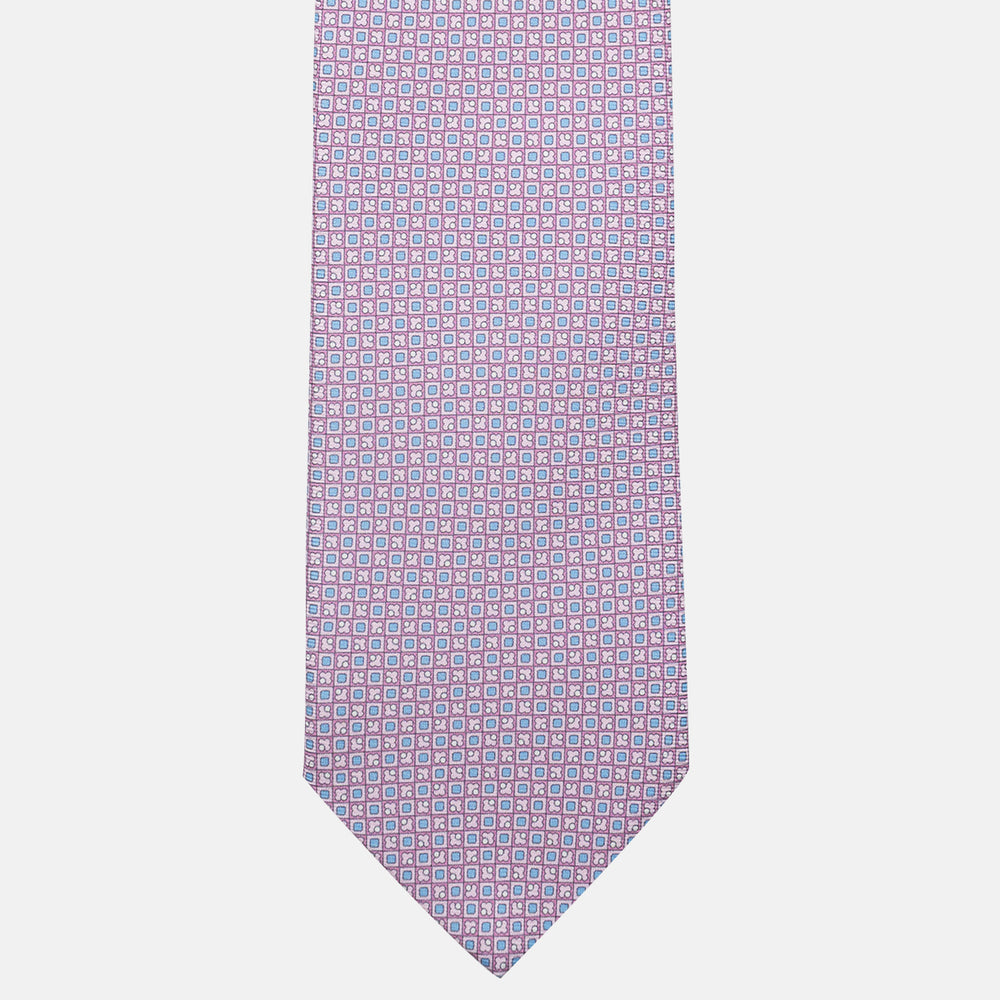 3-Fold Silk Tie, Micro Pattern, Pink - JA059576_5